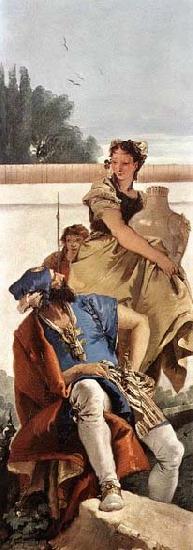 Giovanni Battista Tiepolo A Seated Man and a Girl with a Pitcher